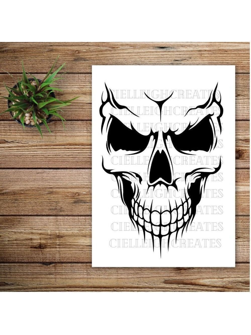 *2 for $20* Skull Vinyl decal  sticker Handcrafted
